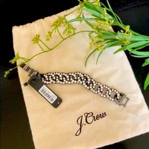 NWT J. Crew Chunky Pave Crystal Chain Bracelet